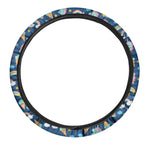 Cute Girly Unicorn Pattern Print Car Steering Wheel Cover