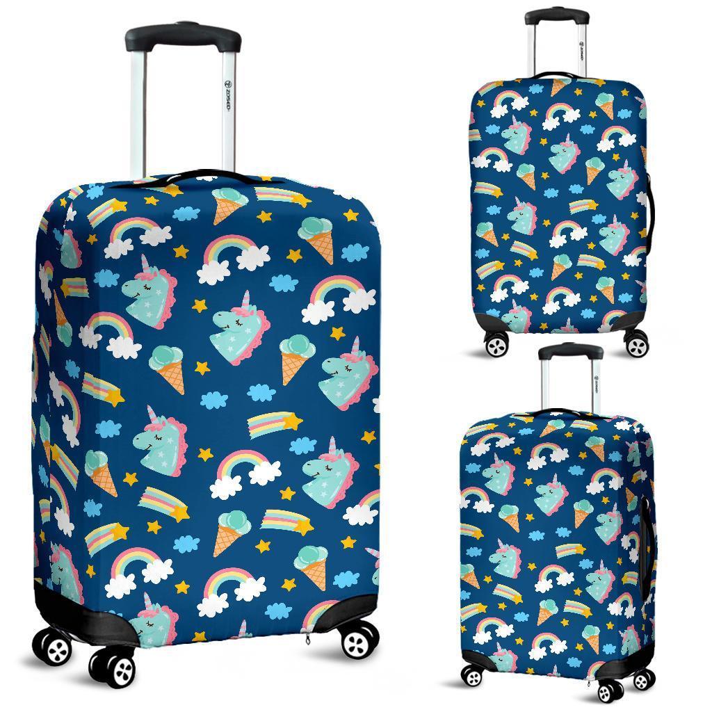 Cute Girly Unicorn Pattern Print Luggage Cover GearFrost