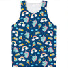 Cute Girly Unicorn Pattern Print Men's Tank Top