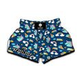Cute Girly Unicorn Pattern Print Muay Thai Boxing Shorts