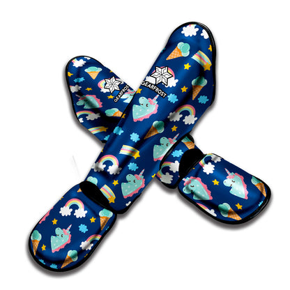 Cute Girly Unicorn Pattern Print Muay Thai Shin Guard