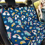 Cute Girly Unicorn Pattern Print Pet Car Back Seat Cover