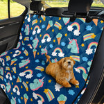 Cute Girly Unicorn Pattern Print Pet Car Back Seat Cover