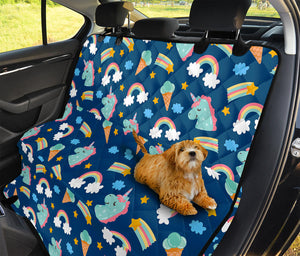 Cute Girly Unicorn Pattern Print Pet Car Back Seat Cover