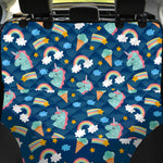 Cute Girly Unicorn Pattern Print Pet Car Back Seat Cover