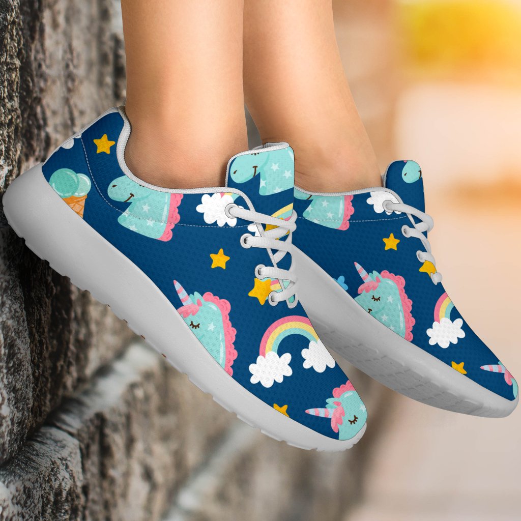 Cute Girly Unicorn Pattern Print Sport Shoes GearFrost