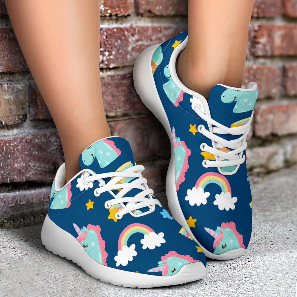 Cute Girly Unicorn Pattern Print Sport Shoes GearFrost