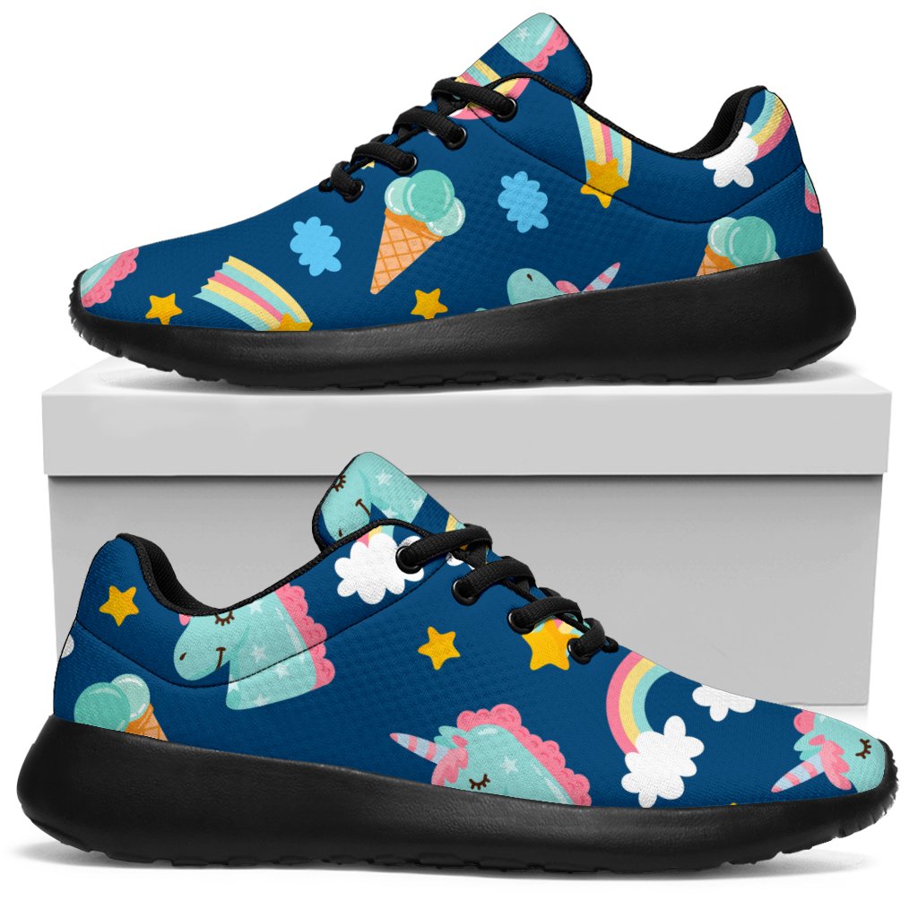 Cute Girly Unicorn Pattern Print Sport Shoes GearFrost