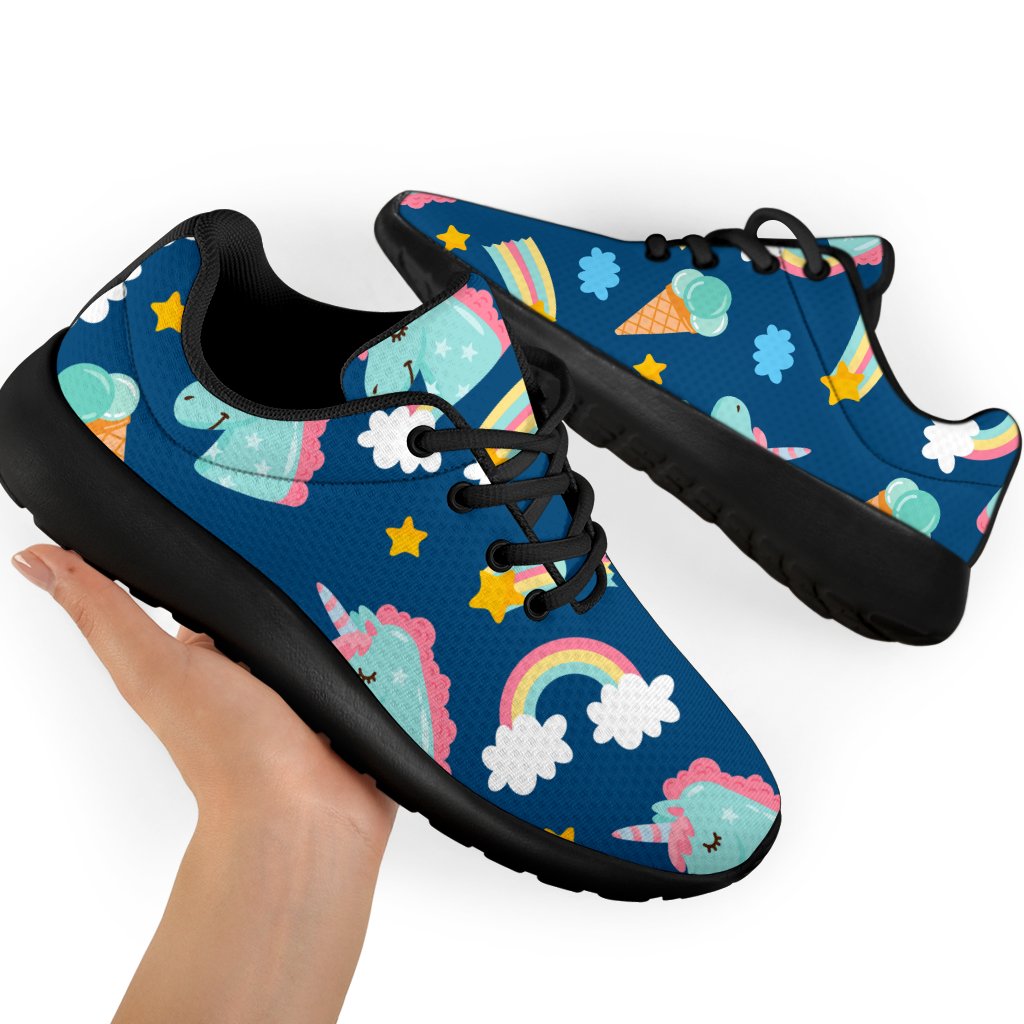 Cute Girly Unicorn Pattern Print Sport Shoes GearFrost