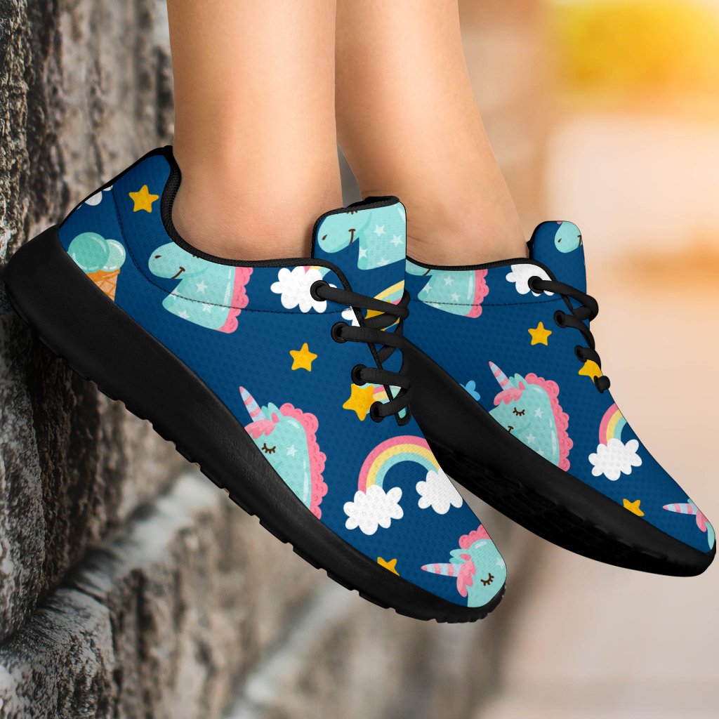 Cute Girly Unicorn Pattern Print Sport Shoes GearFrost