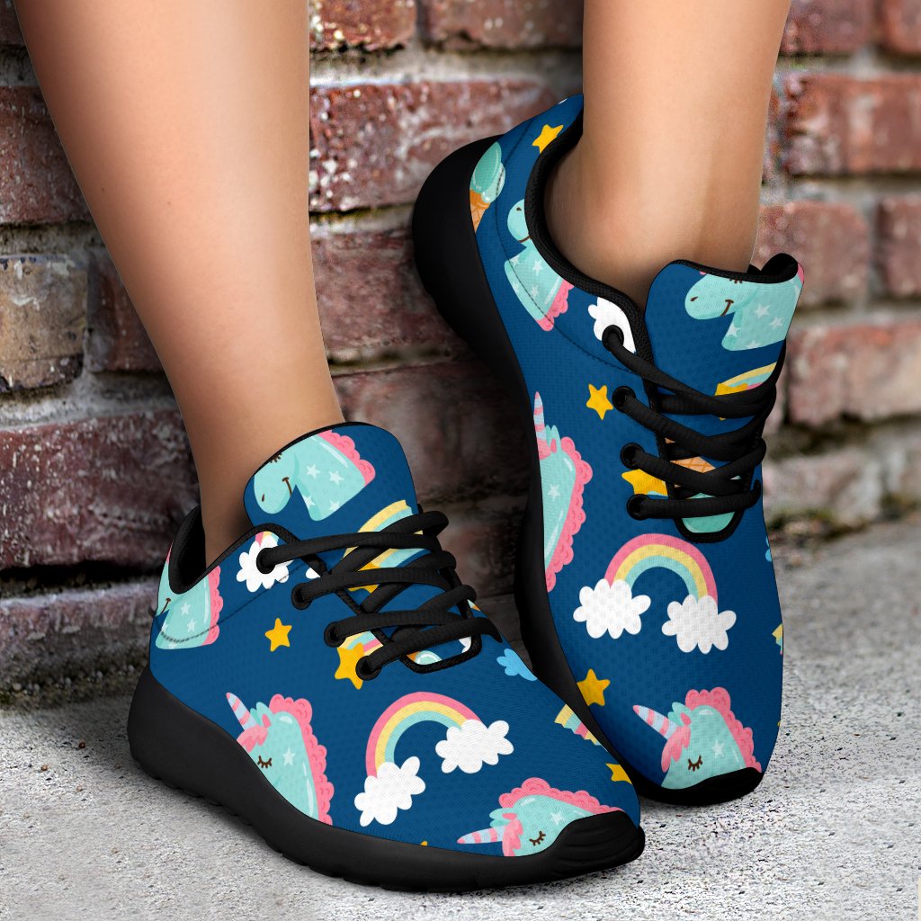 Cute Girly Unicorn Pattern Print Sport Shoes GearFrost