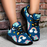 Cute Girly Unicorn Pattern Print Sport Shoes GearFrost