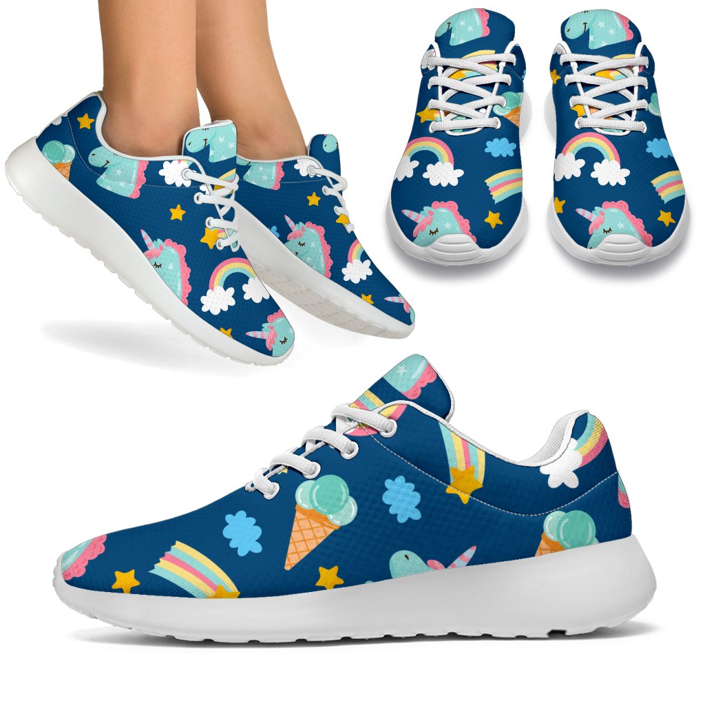 Cute Girly Unicorn Pattern Print Sport Shoes GearFrost