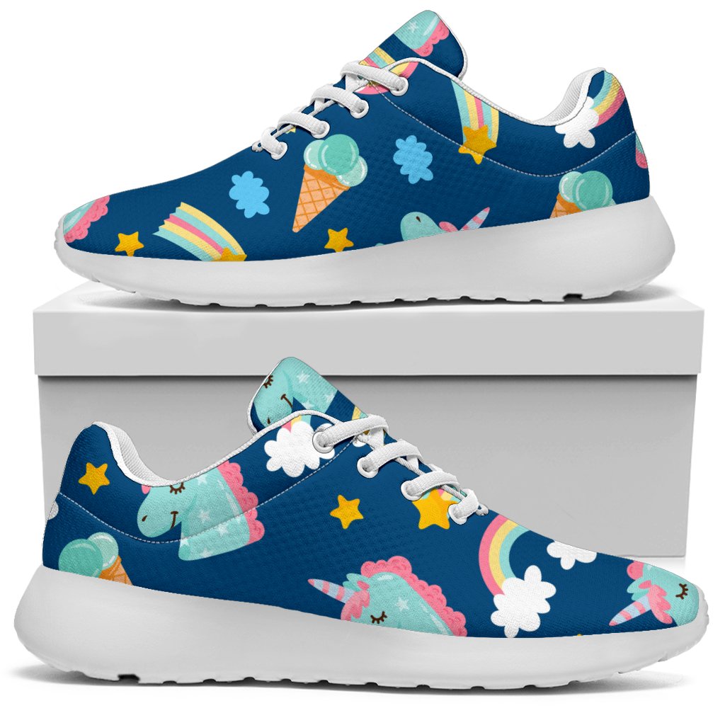 Cute Girly Unicorn Pattern Print Sport Shoes GearFrost