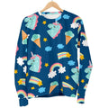 Cute Girly Unicorn Pattern Print Women's Crewneck Sweatshirt