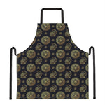 Cute Gold Boho Elephant Pattern Print Apron