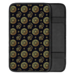 Cute Gold Boho Elephant Pattern Print Car Center Console Cover