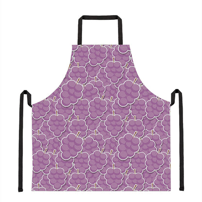Cute Grape Pattern Print Apron
