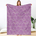 Cute Grape Pattern Print Blanket