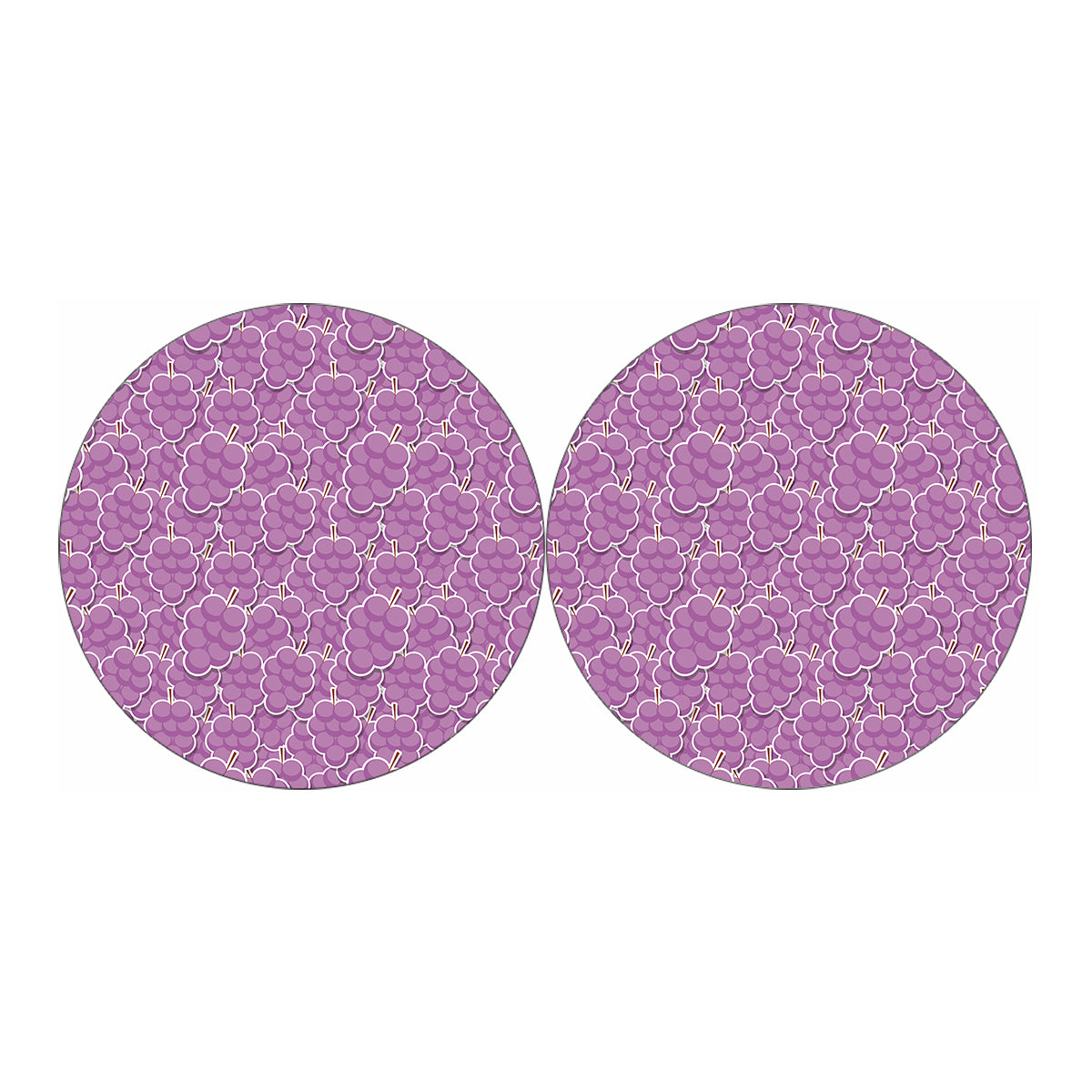Cute Grape Pattern Print Car Coasters