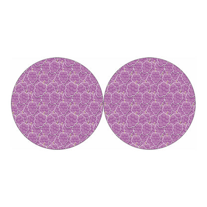 Cute Grape Pattern Print Car Coasters