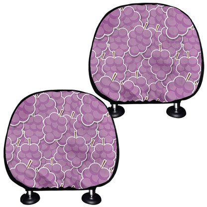 Cute Grape Pattern Print Car Headrest Covers