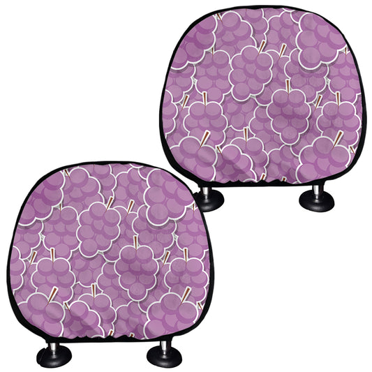Cute Grape Pattern Print Car Headrest Covers