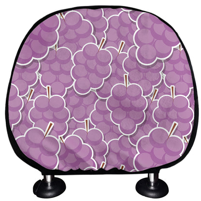 Cute Grape Pattern Print Car Headrest Covers