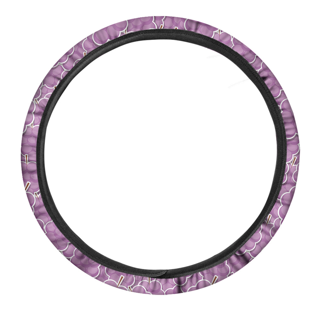 Cute Grape Pattern Print Car Steering Wheel Cover