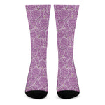 Cute Grape Pattern Print Crew Socks
