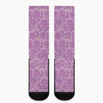 Cute Grape Pattern Print Crew Socks
