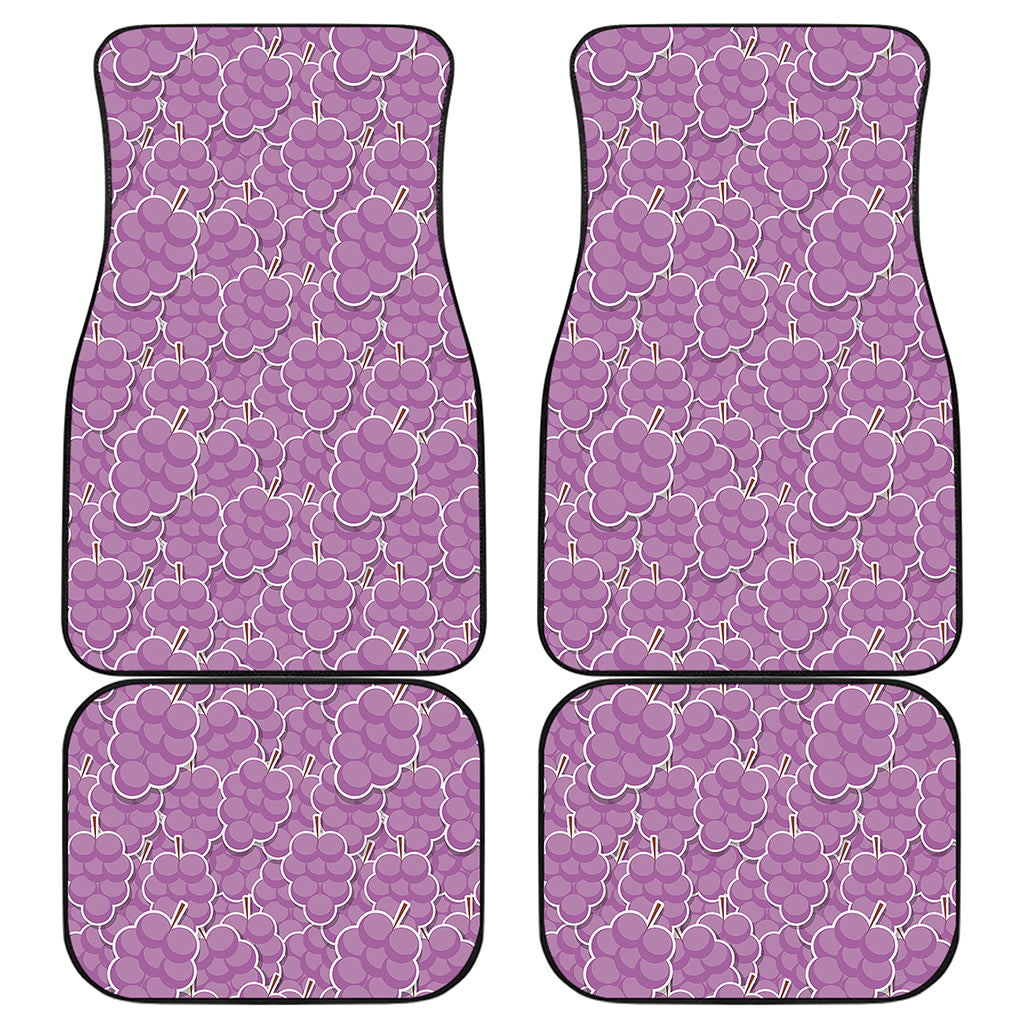 Cute Grape Pattern Print Front and Back Car Floor Mats