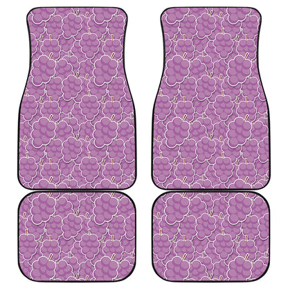 Cute Grape Pattern Print Front and Back Car Floor Mats