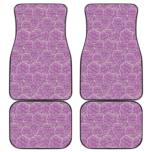 Cute Grape Pattern Print Front and Back Car Floor Mats