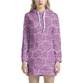 Cute Grape Pattern Print Pullover Hoodie Dress