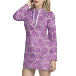 Cute Grape Pattern Print Hoodie Dress