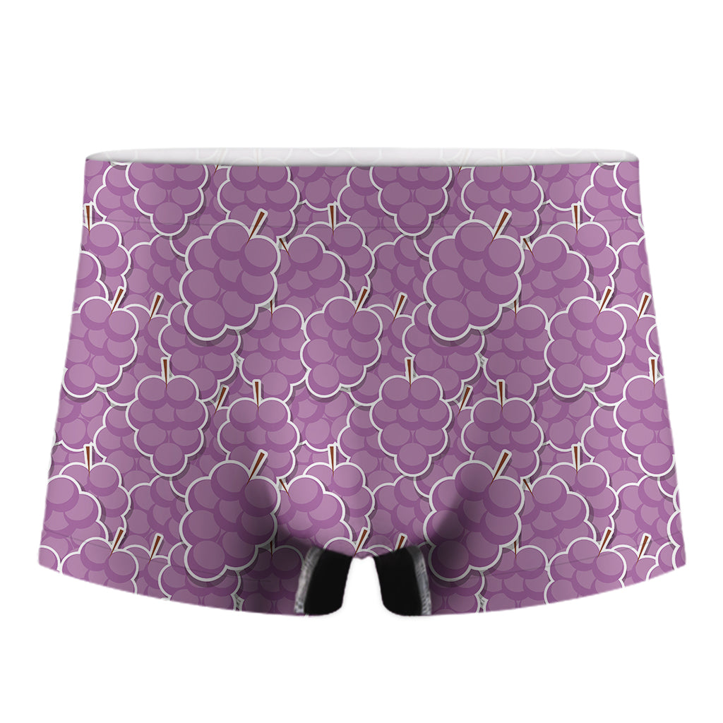 Cute Grape Pattern Print Men's Boxer Briefs