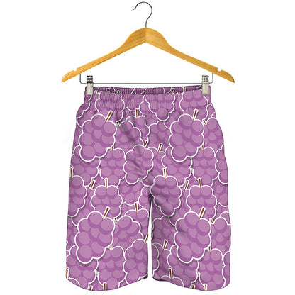 Cute Grape Pattern Print Men's Shorts
