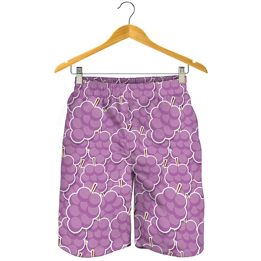 Cute Grape Pattern Print Men's Shorts