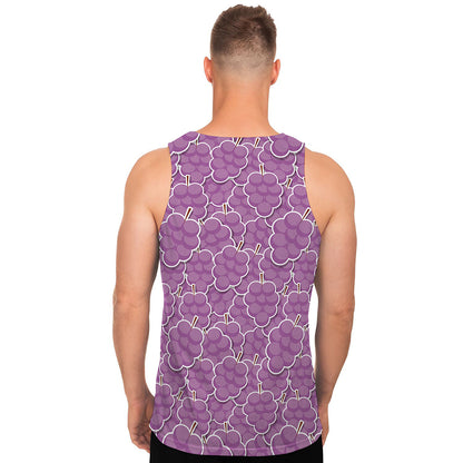 Cute Grape Pattern Print Men's Tank Top