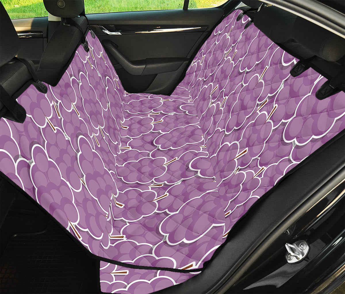 Cute Grape Pattern Print Pet Car Back Seat Cover