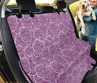 Cute Grape Pattern Print Pet Car Back Seat Cover