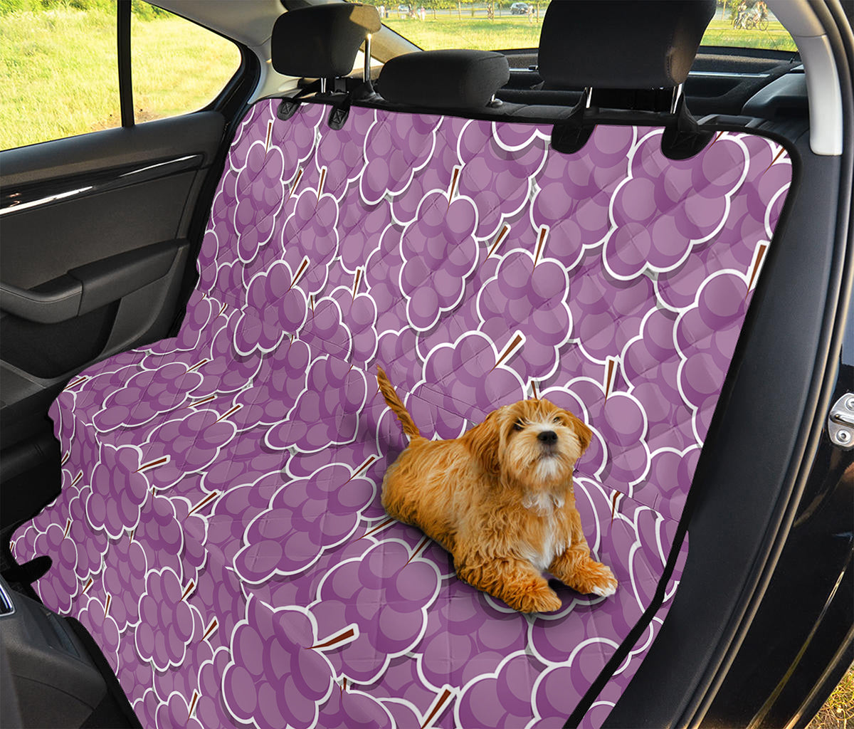Cute Grape Pattern Print Pet Car Back Seat Cover