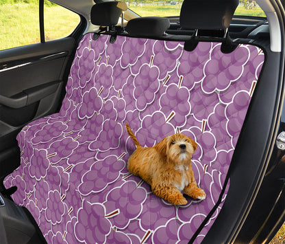 Cute Grape Pattern Print Pet Car Back Seat Cover