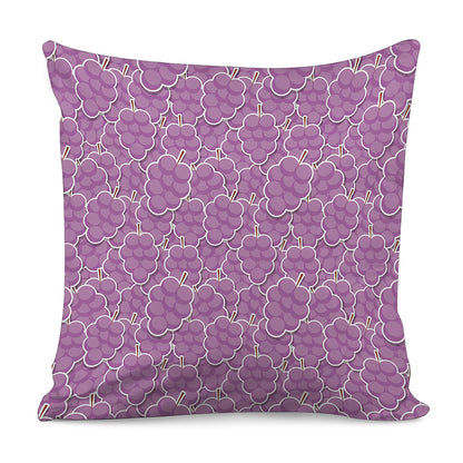 Cute Grape Pattern Print Pillow Cover