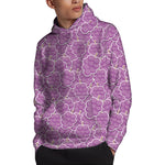 Cute Grape Pattern Print Pullover Hoodie