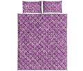 Cute Grape Pattern Print Quilt Bed Set