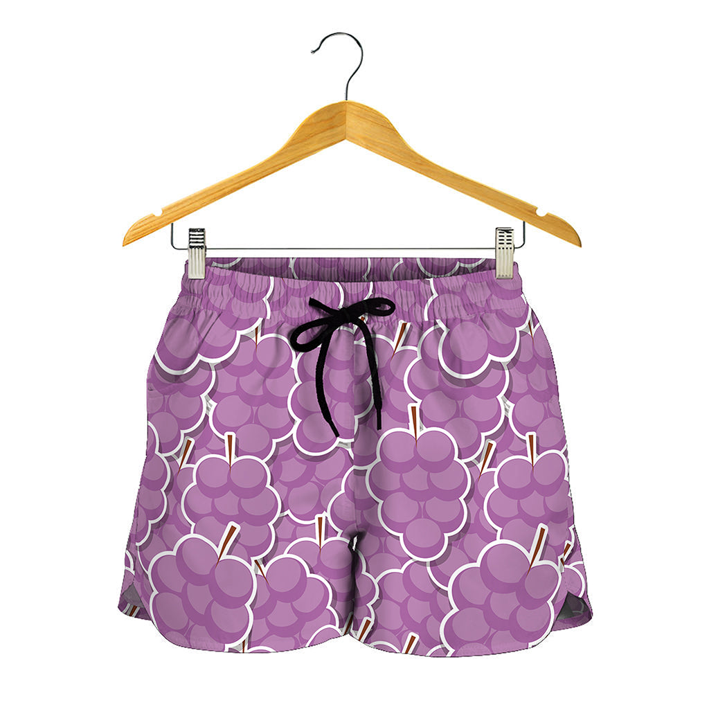 Cute Grape Pattern Print Women's Shorts