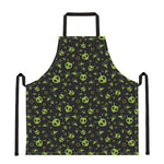 Cute Green Alien Pattern Print Apron