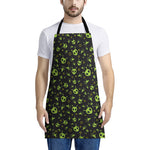Cute Green Alien Pattern Print Apron
